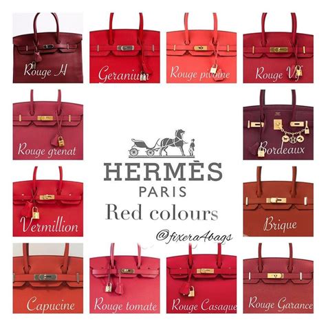 hermes bag colour|hermes bag color chart.